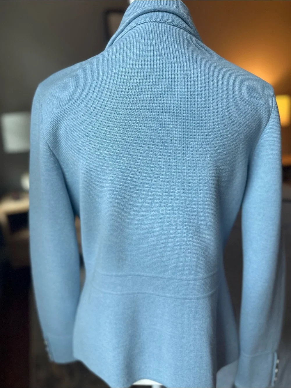 Talbots light Blue Knit Blazer Jacket - Women's Tailored Knit Coat